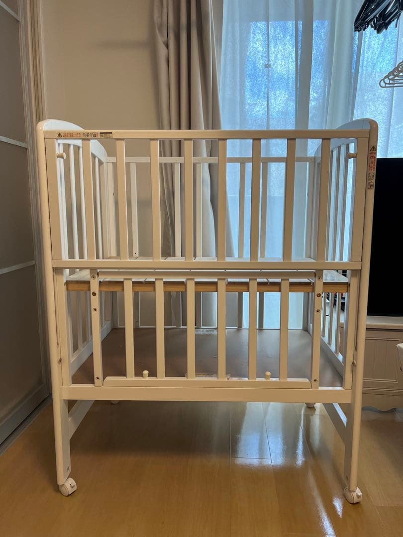 【購入者確定済み】KATOJI ミニベビーベッド アーチ(収納板付) ハイポジシ