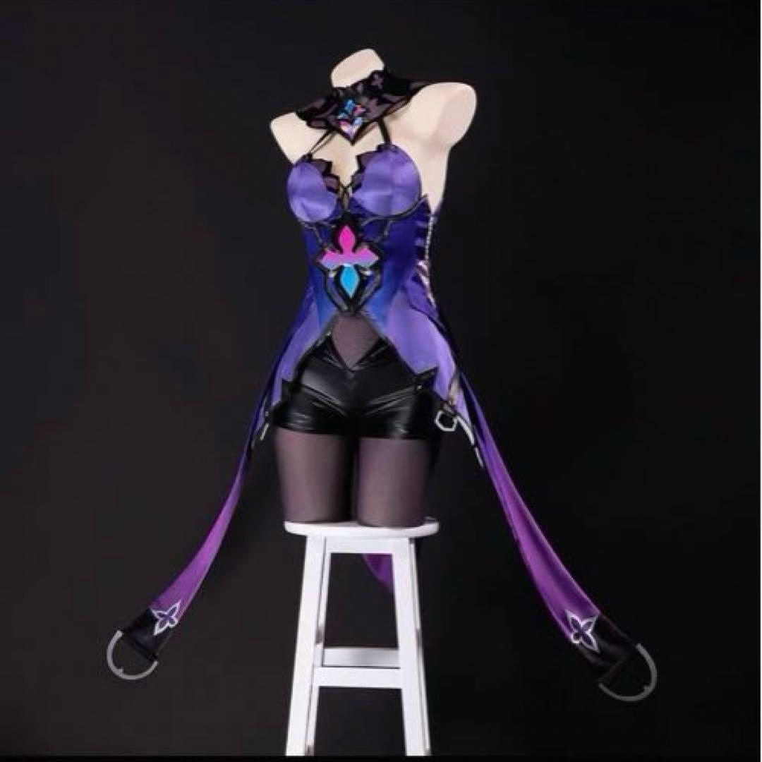 スタレ ブラックスワン コスプレ衣装(Lサイズ)+セット済ウィッグ