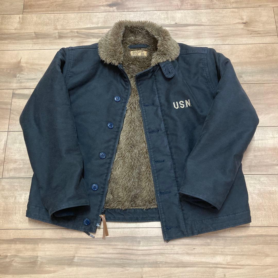 ヒューストン 5N-1DY N-1 デッキジャケット ヴィンテージ オーバーダイ