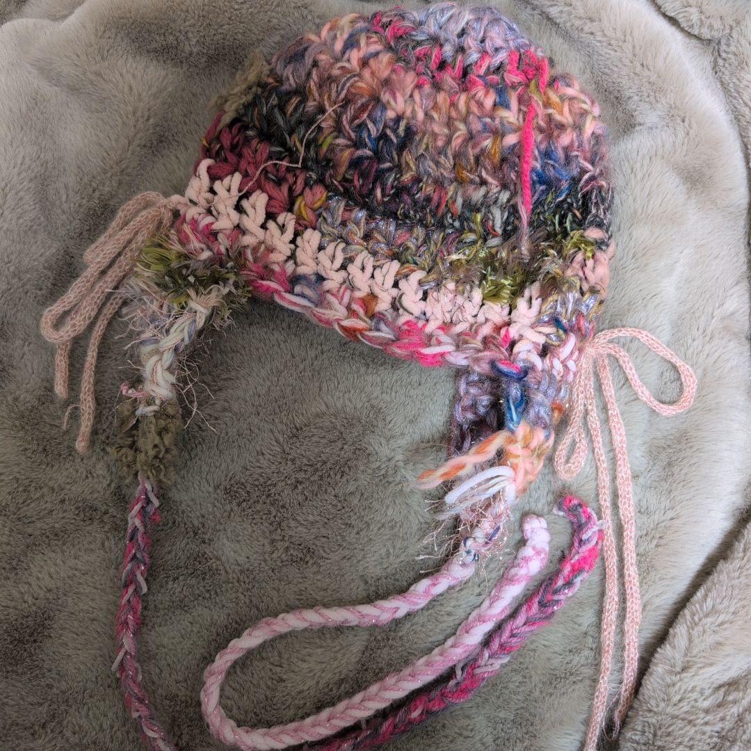 ポ*ン様 最終値下げ　縷縷夢兎　ハンドニット　ニット帽　ニットキャップ　ビーニー