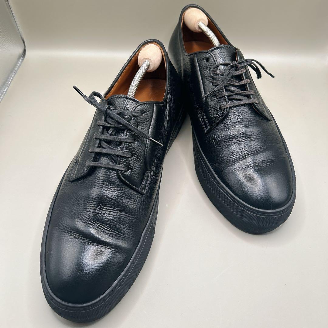 『美品』ユナイテッドアローズ ドレススニーカー 革靴 シボ革 ブラック　28cm