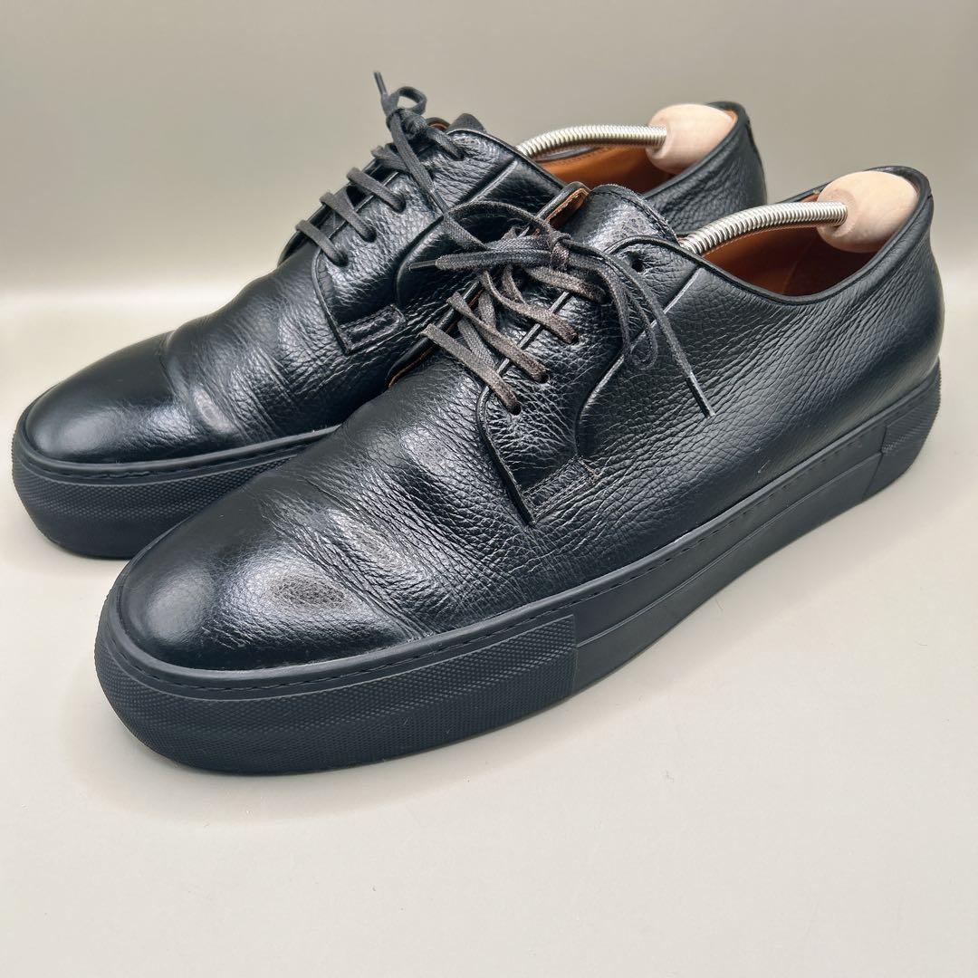 『美品』ユナイテッドアローズ ドレススニーカー 革靴 シボ革 ブラック　28cm