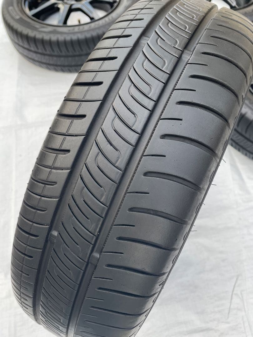 美品深溝23年 ダンロップ155/65R13 ［タイヤホイールセット］黒ホイール