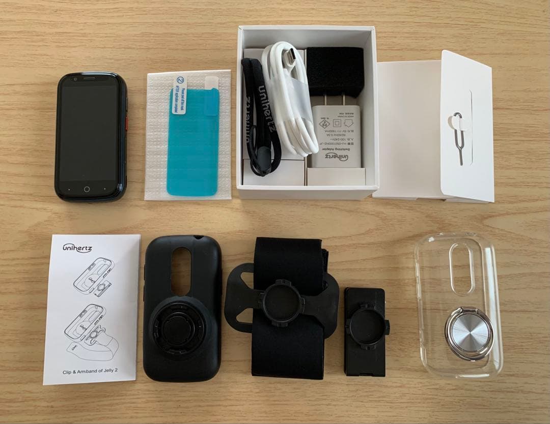 【美品】Unihertz ユニハーツ Jelly2 別売アームバンド クリップ付