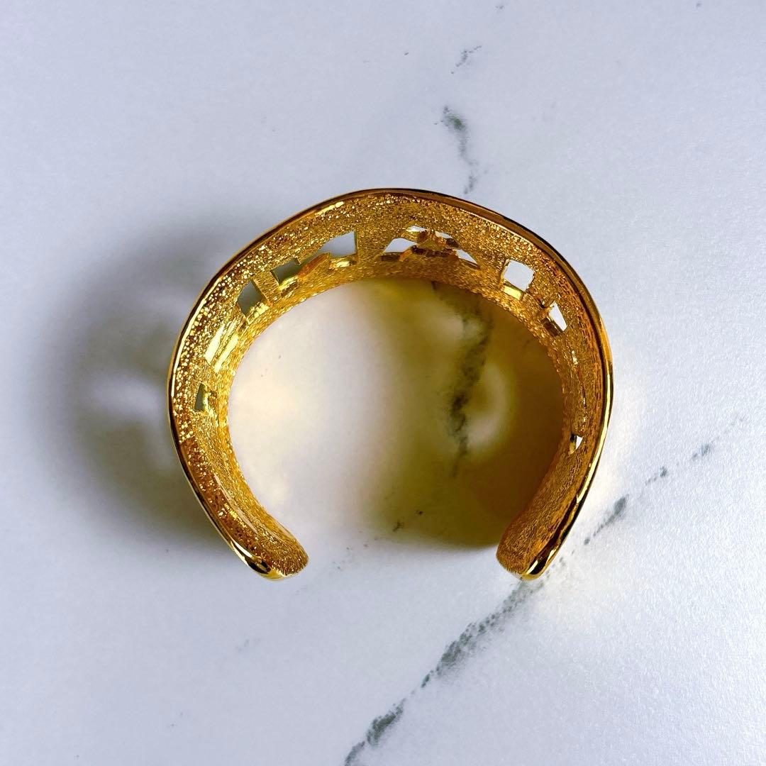 【美品】シャネル　ヴィンテージ　マトラッセ　キルティング　ブレスレット　バングル