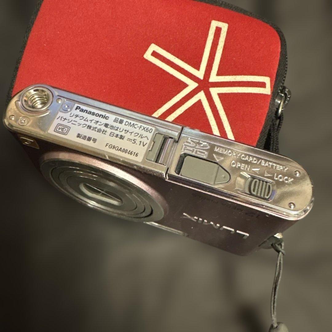 美品！パナソニック LUMIX DMC-FX60 デジカメ　ピンク　充電池2個付