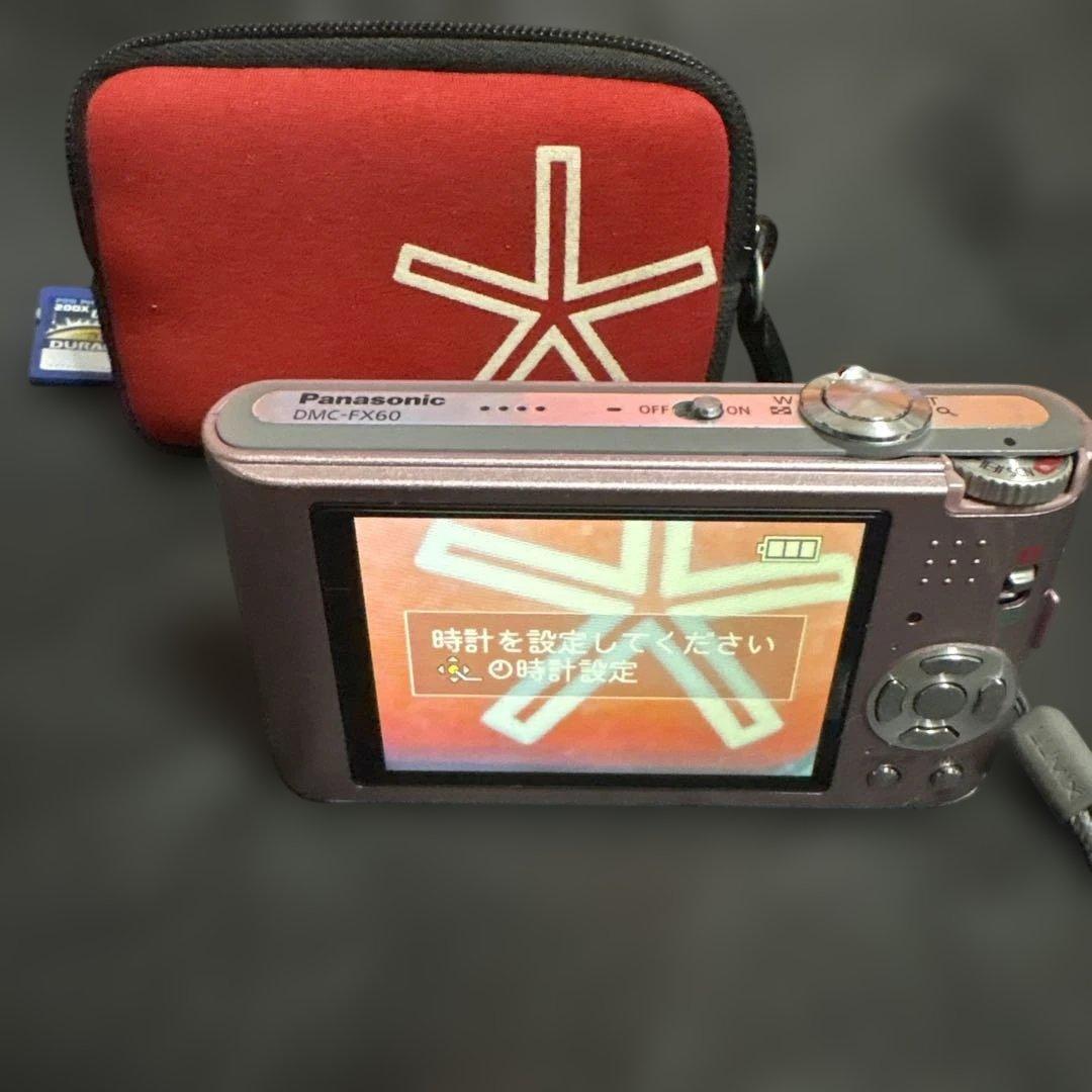 美品！パナソニック LUMIX DMC-FX60 デジカメ　ピンク　充電池2個付