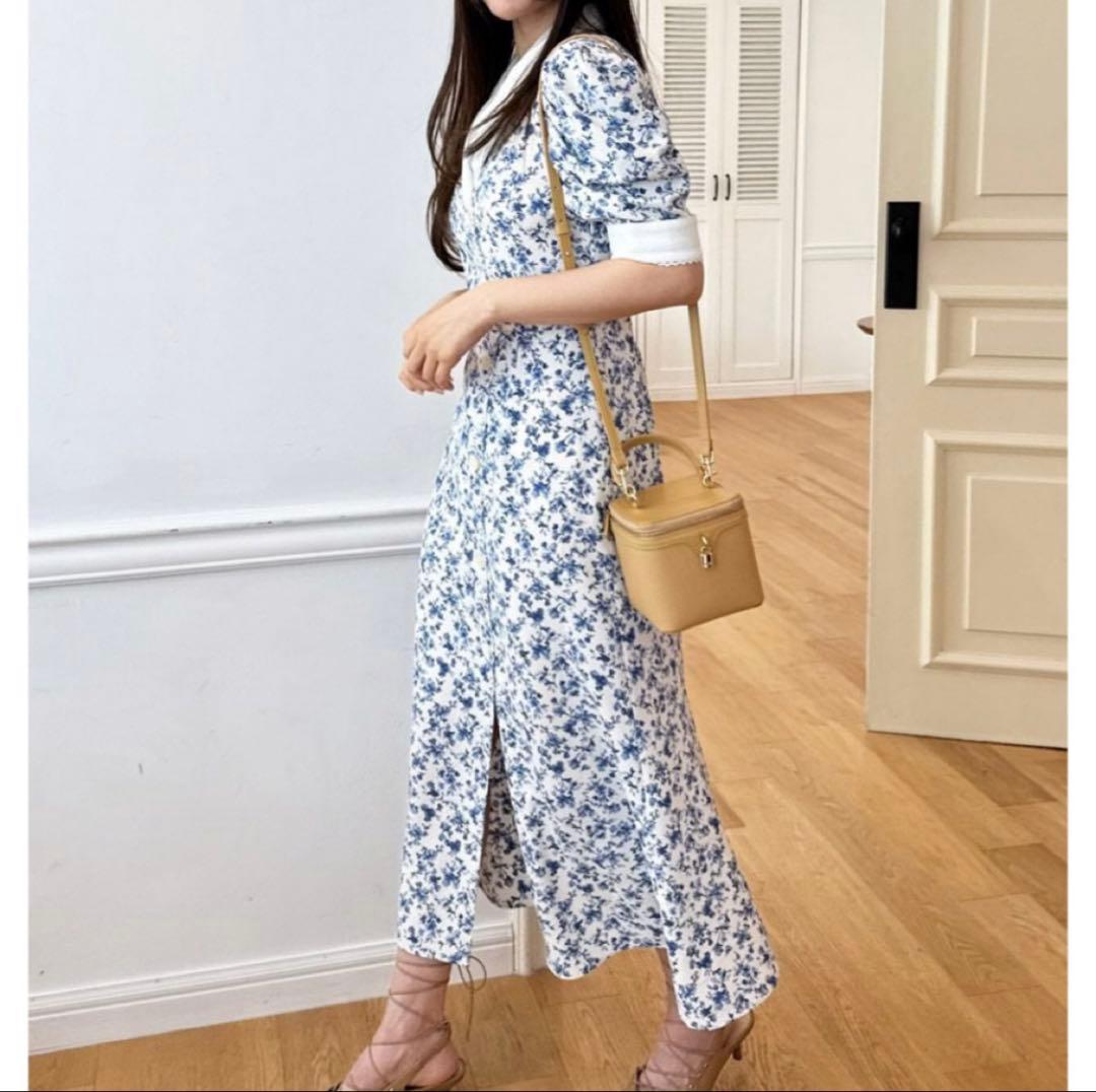 スナイデル　マルチプリントパフスリーブワンピース