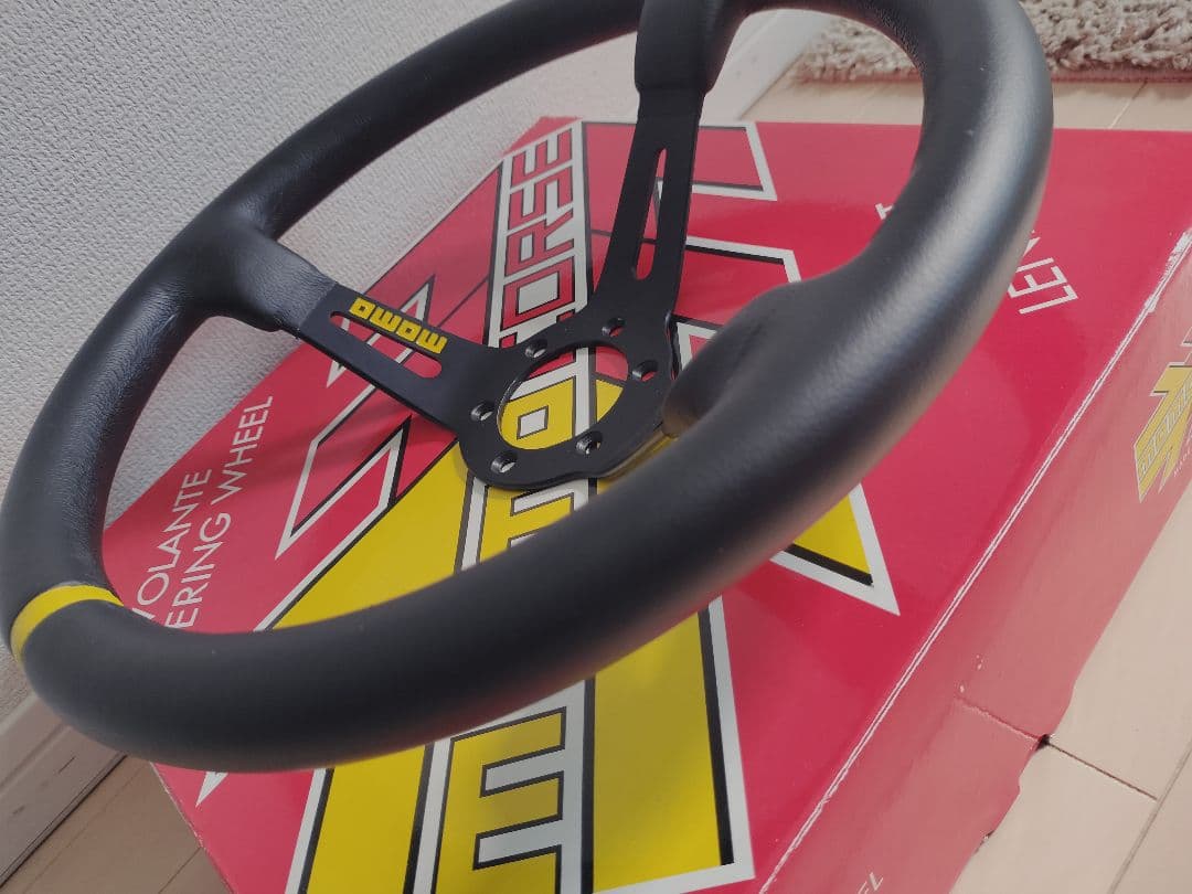 【bさん専用】MOMO MOD.08 ブラックレザー/ブラックスポーク M-58