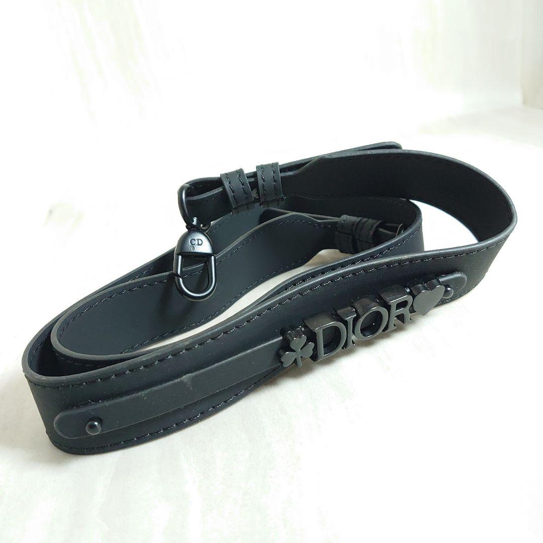 Dior ブラック レザー ショルダー バッグ ストラップ