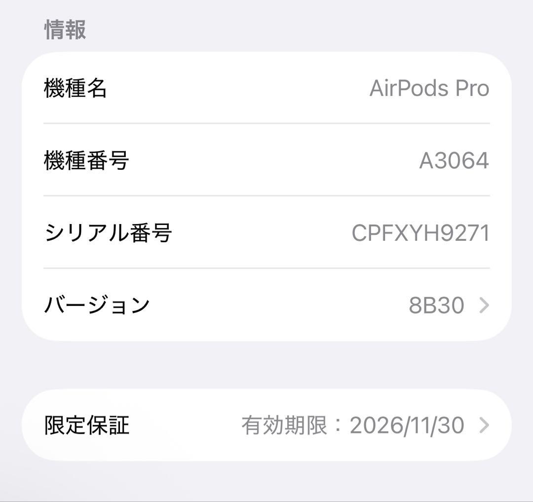 Apple AirPods Pro3本体　12／1購入