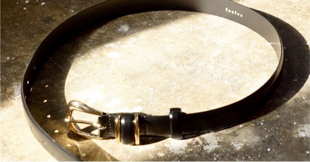 foufou グランドマザーベルト 黒 ゴールド