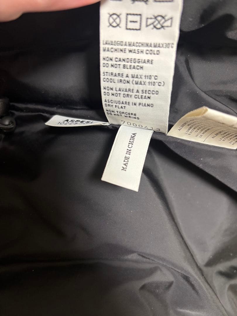 ASPESI アスペジブラック ダウンジャケット XLサイズ