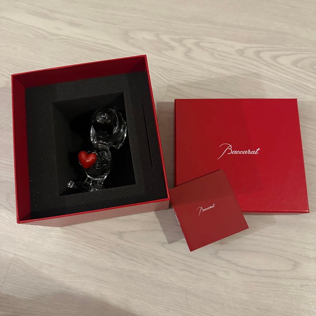 Baccarat スヌーピー クリスタルハートスヌーピー