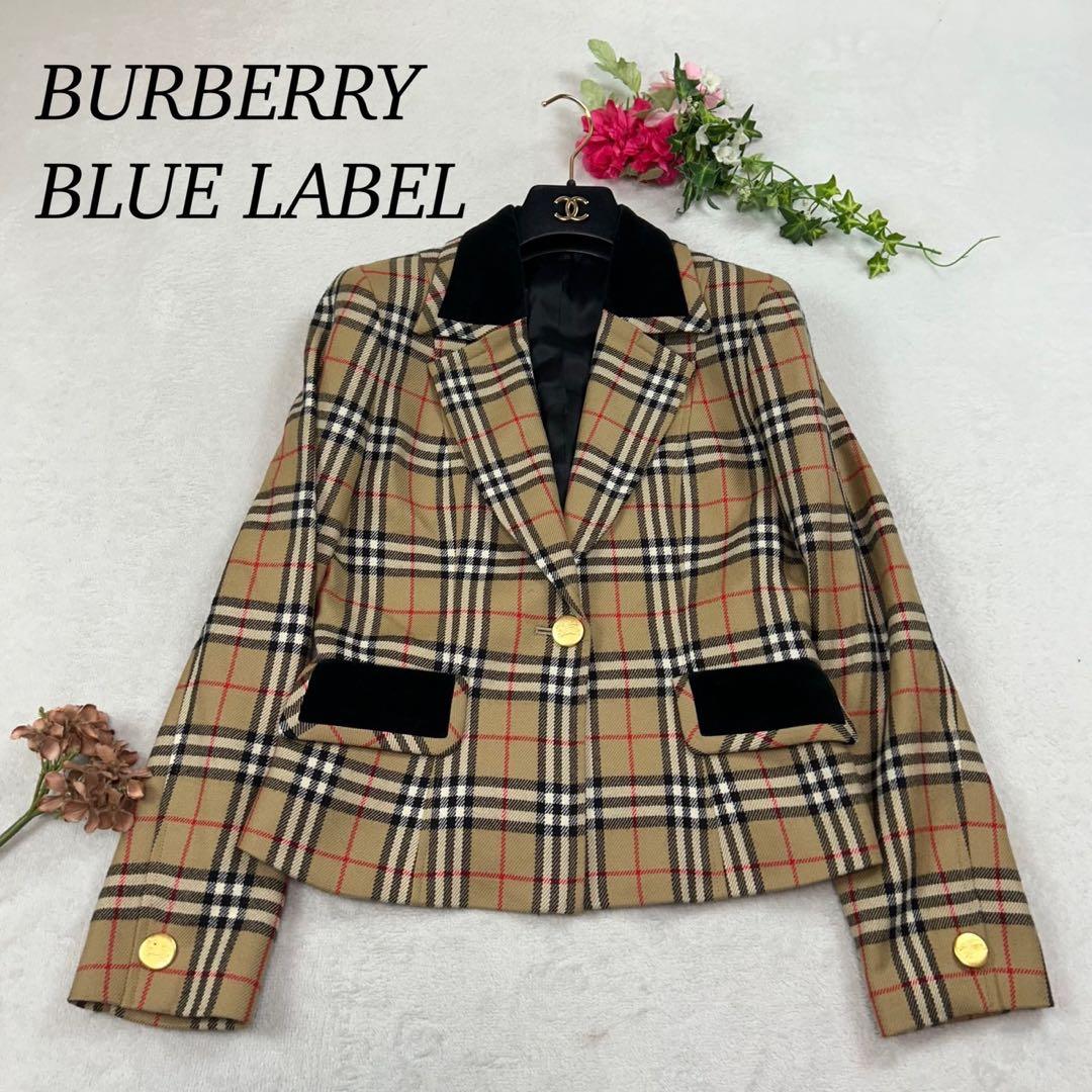 K714 美品 M バーバリーブルーレーベル テーラードジャケット レディース