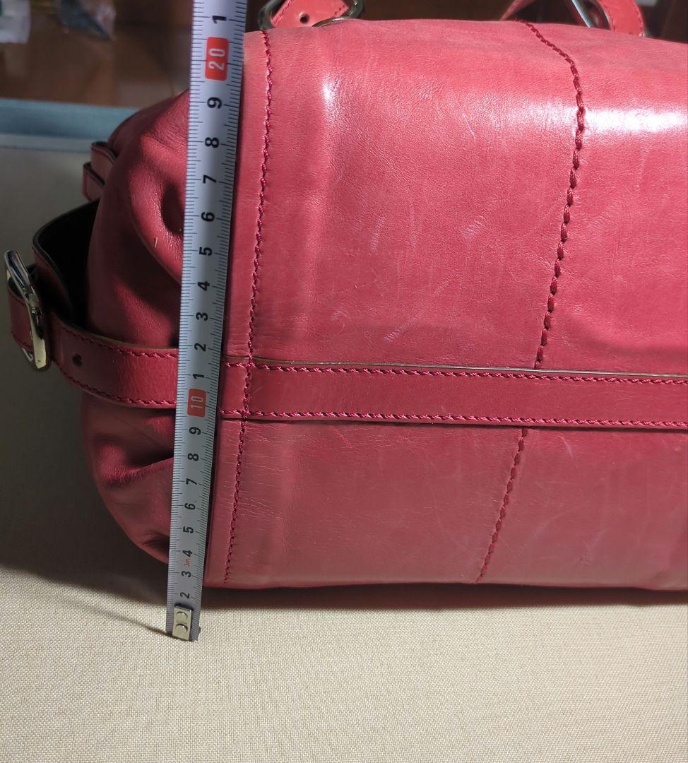 TOD's　トッズ　ピンク　バッグ　ハンドバッグ　ショルダーバッグ　本革　レザー