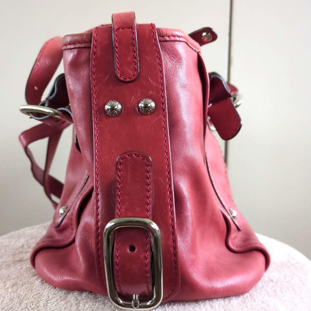 TOD's　トッズ　ピンク　バッグ　ハンドバッグ　ショルダーバッグ　本革　レザー