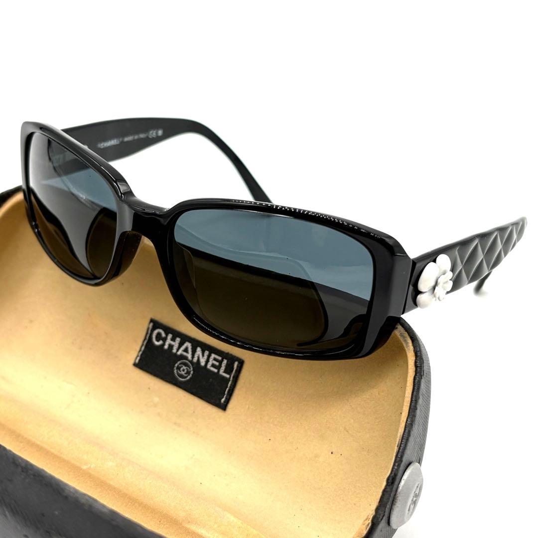 シャネル 5111 カメリア サングラス ブラック プラスチック 美品 正規品
