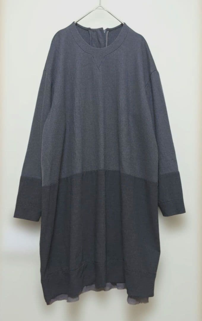 センソユニコ✨JNBY　ウール切替　ワンピース　チュニック　オーバーサイズ