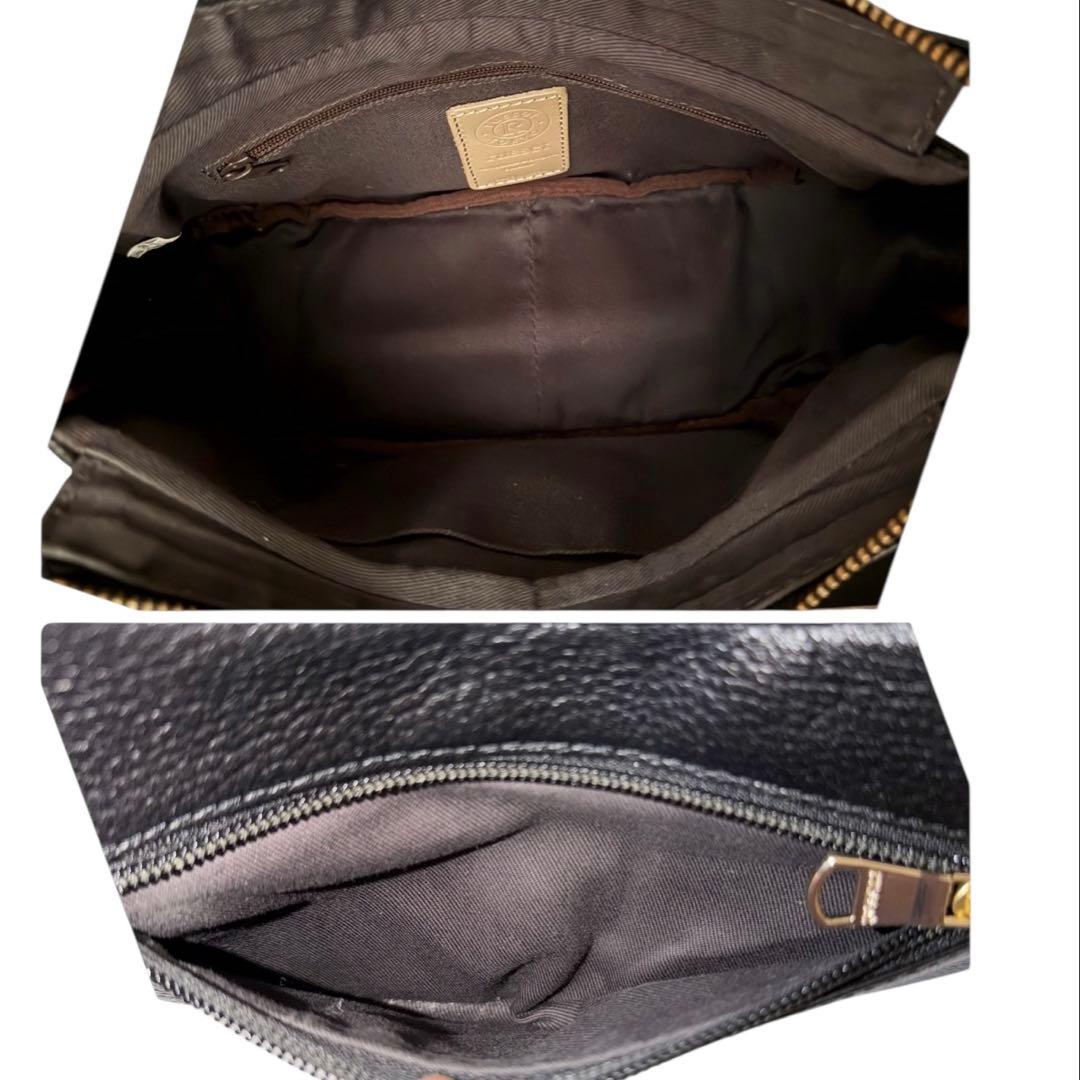 極美品✨ラシット ハーフムーン ワンショルダーバッグ レザー　ブラック