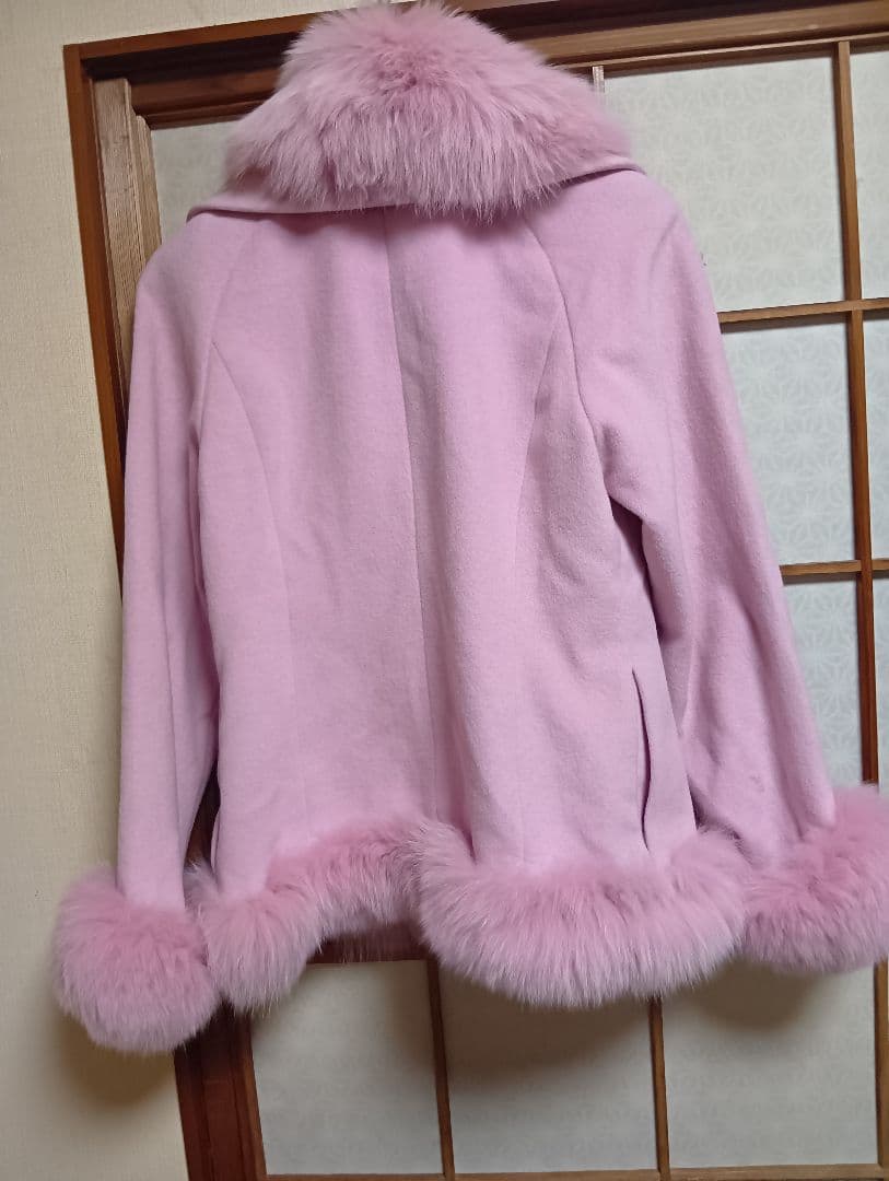 ♡定価25万♡姫系♡桃ピンクリアルフォックスファージャケットコートサガミンク