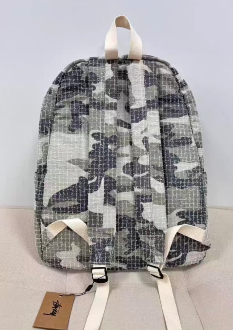 Stussy Needle Punch 迷彩柄 キャンバスリュック 48×38