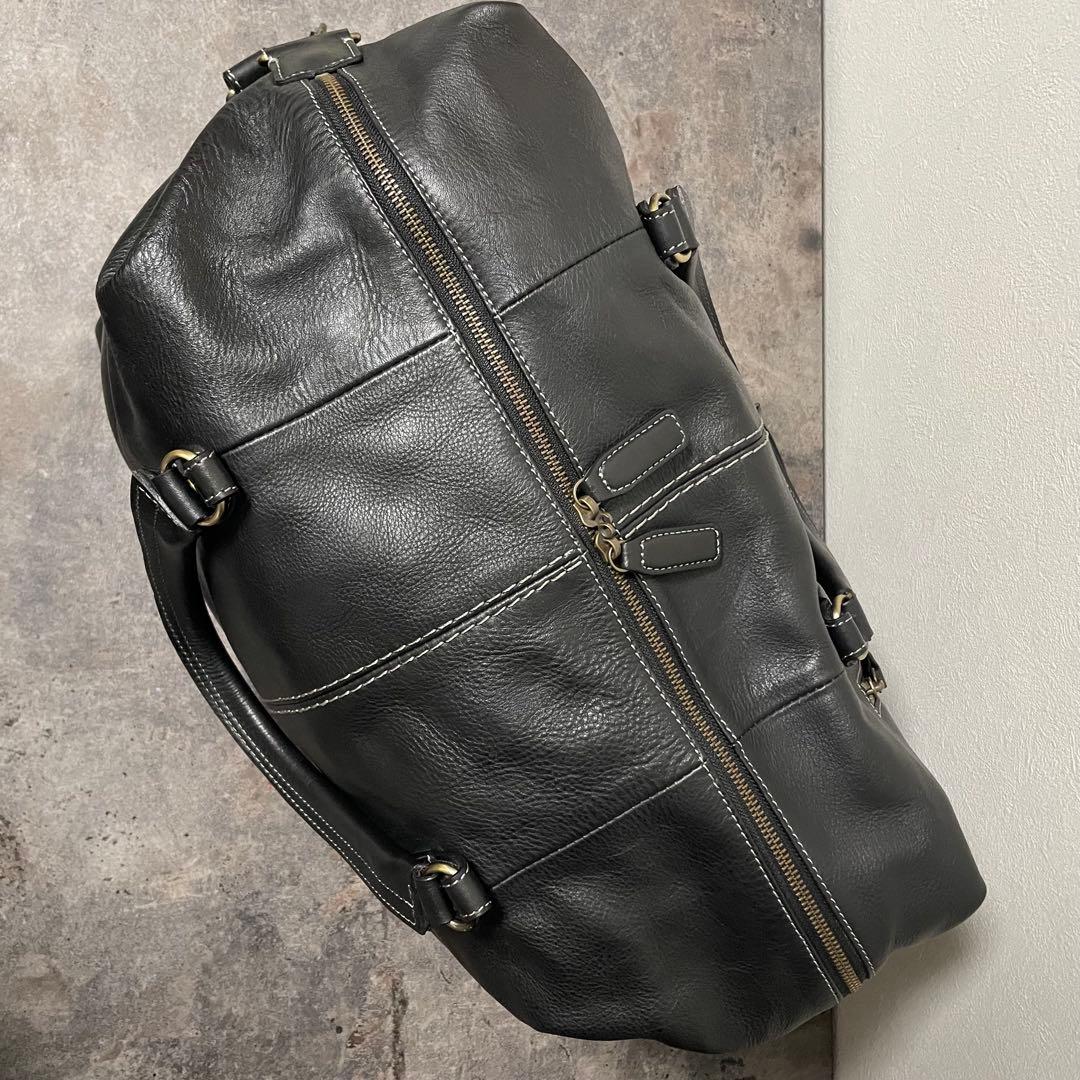 美品 土屋鞄 Plota 2way グランドボストンバッグ ショルダー 大容量黒