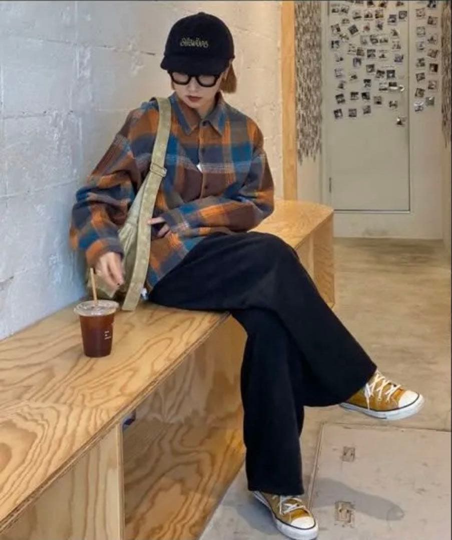 【DISCUS】シャギーチェックシャツジャケット