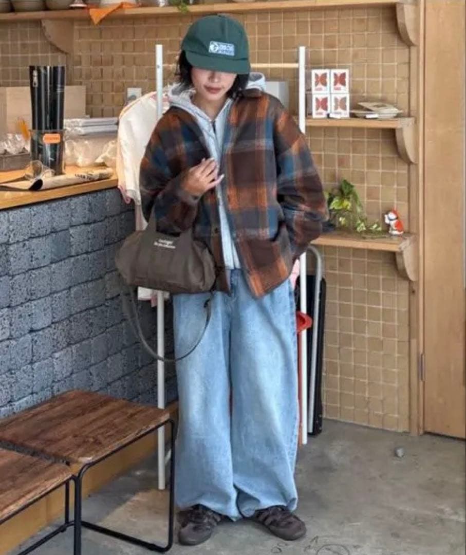 【DISCUS】シャギーチェックシャツジャケット