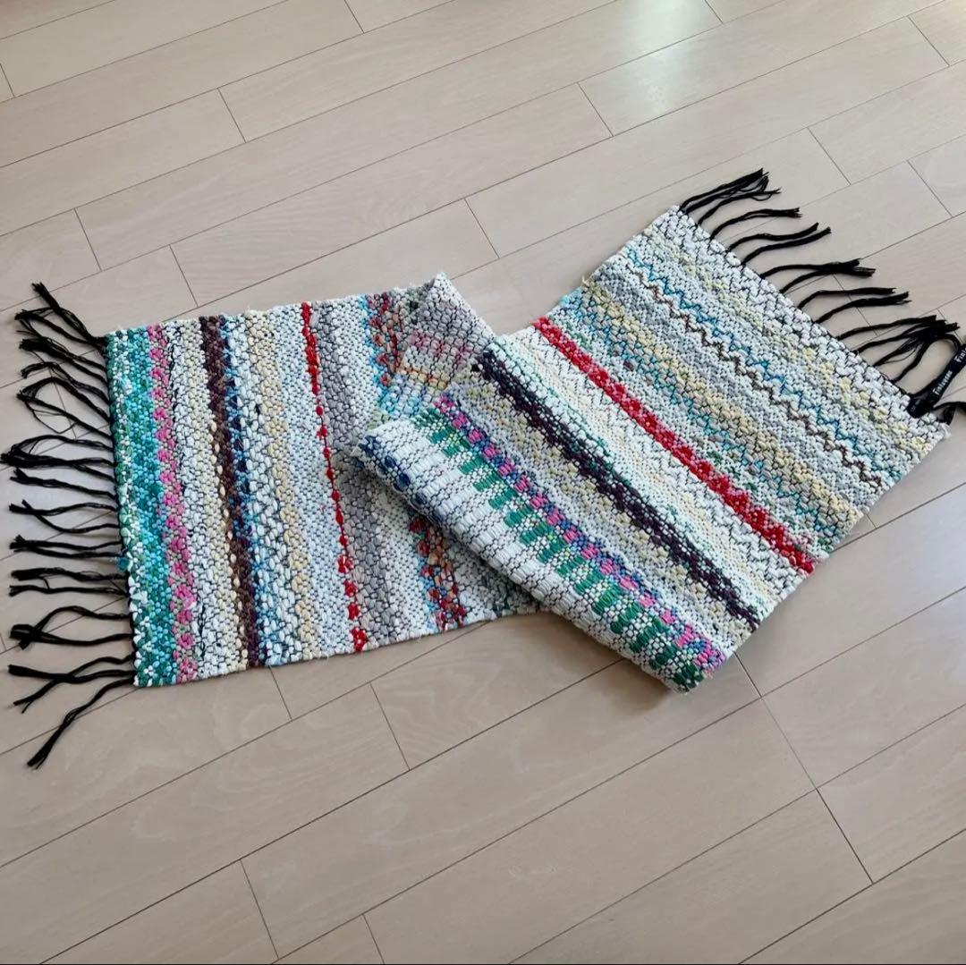 フィンランド　トラースマッタ　裂き織り