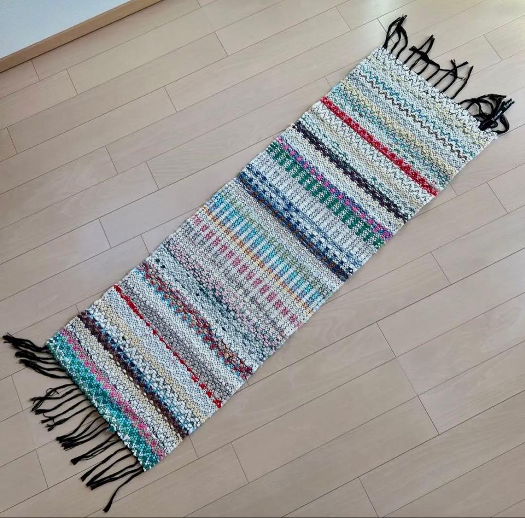 フィンランド　トラースマッタ　裂き織り