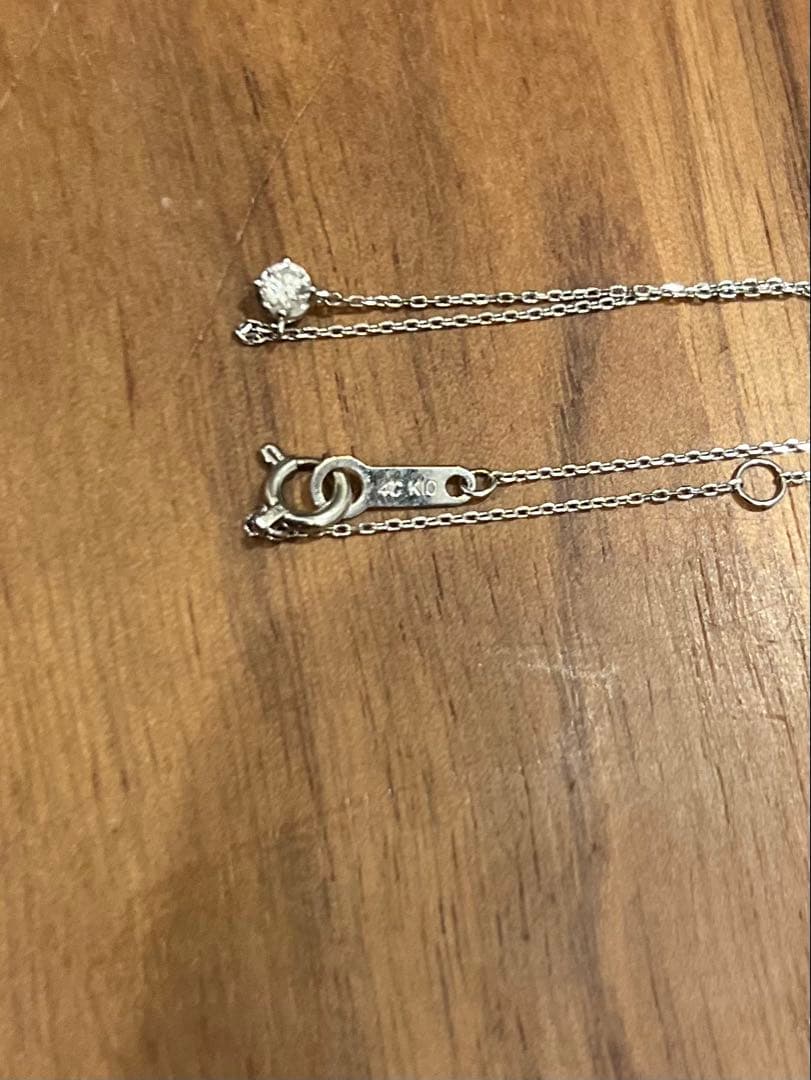 w*★様 4℃（ヨンドシー）K10 ホワイトゴールド ネックレス