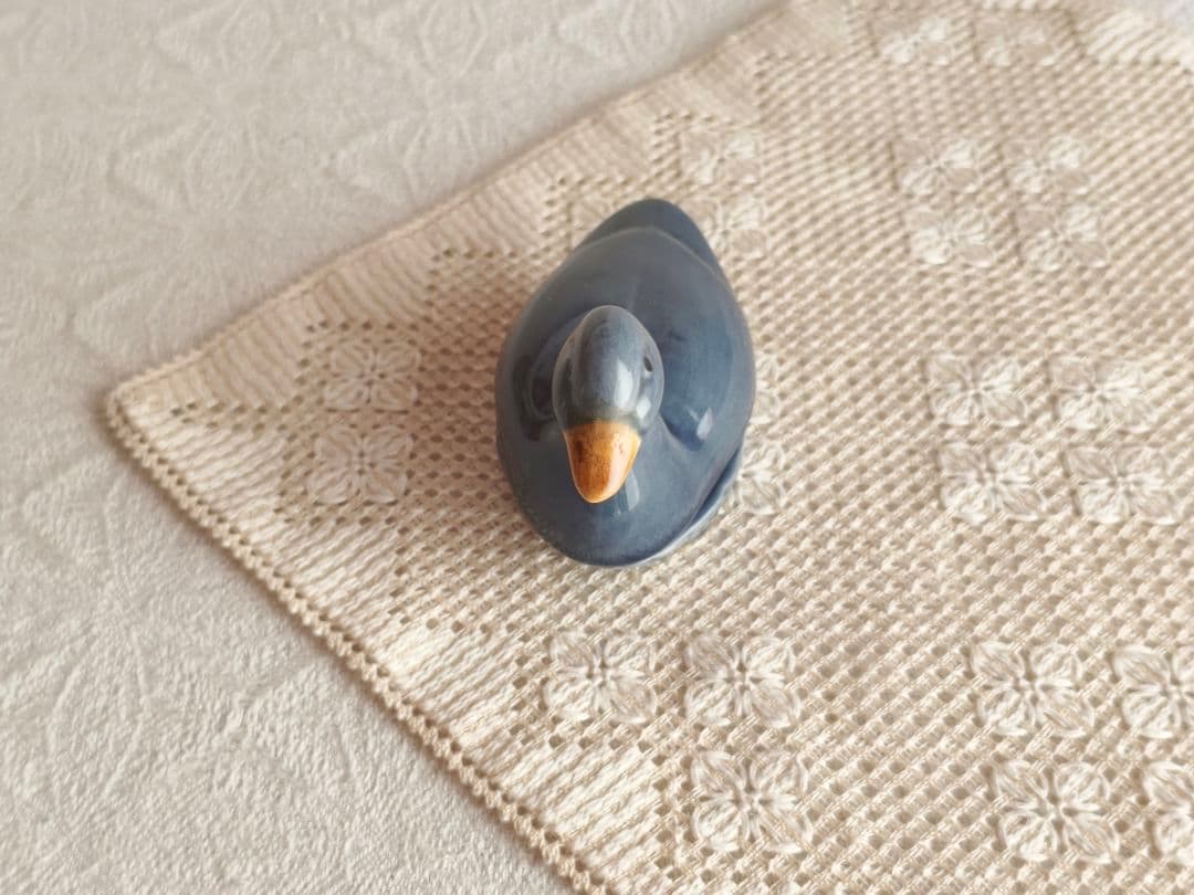 * vintage pot ୨୧ * 蒼い鳥の mini テリーヌポット