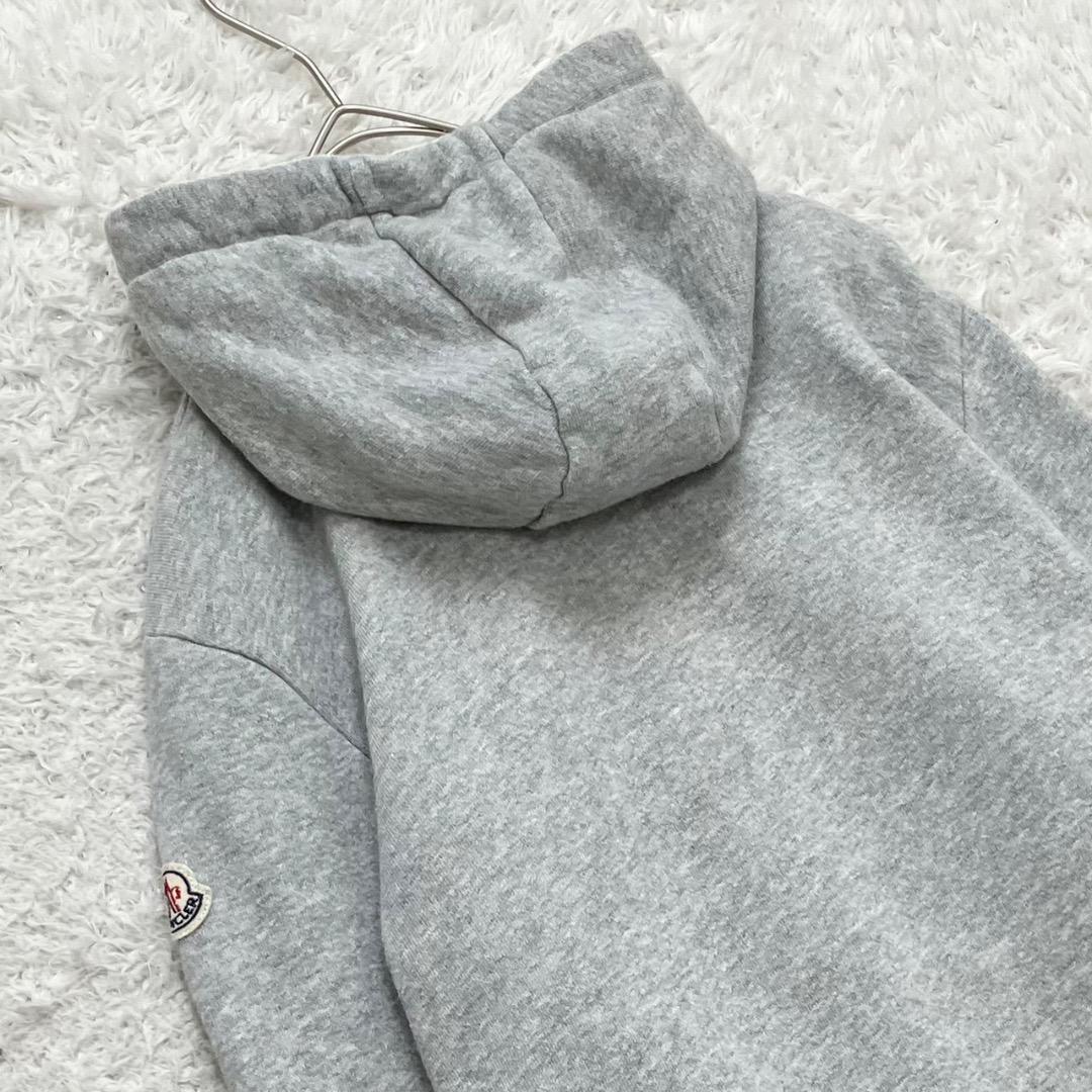 極美品✨モンクレール パーカー ワッペン ダブルジップ QR鑑定済 グレー M
