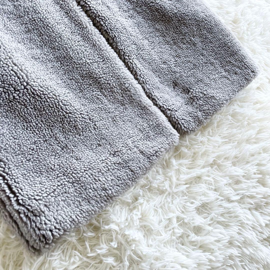 現行✨スリードッツ アップサイクルエコファー アウター　ベスト　ボア　灰色