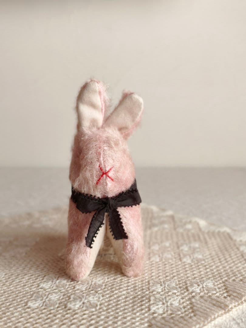 * vintage rabbit ୨୧ フォルムの可愛い ピンクの ウサちゃん