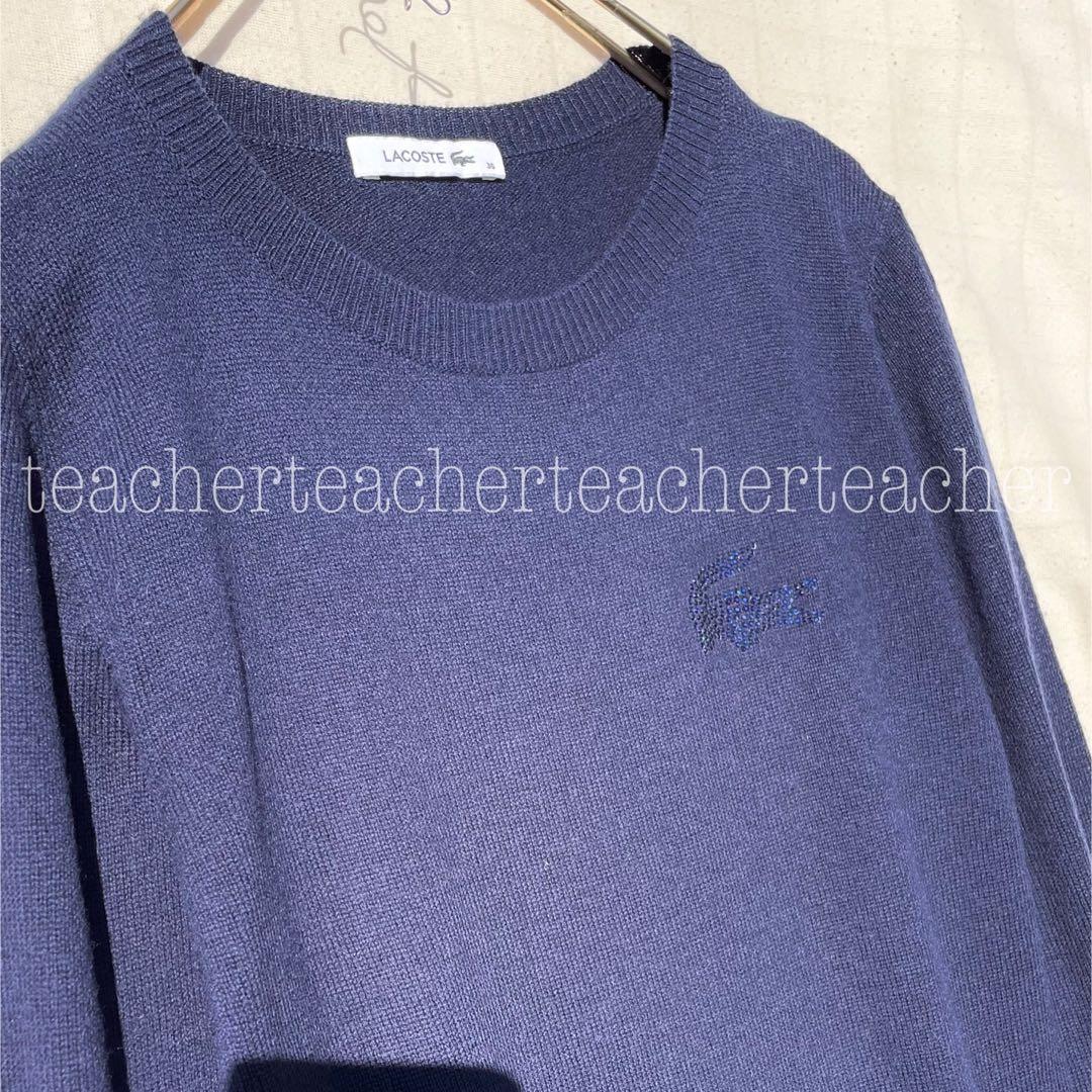 カシミヤ ニットワンピース ネイビー ウール 毛 シンプル 可愛い 上質 紺 毛