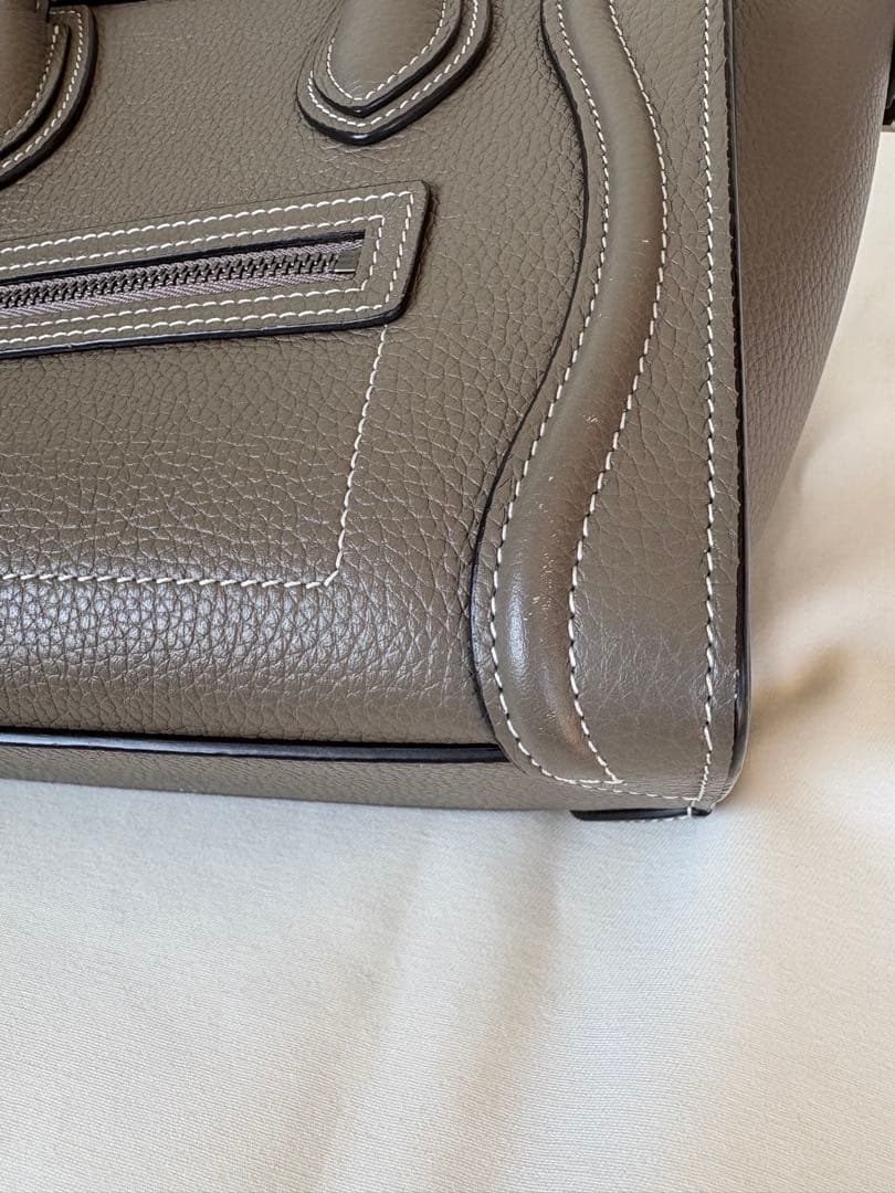 【35happy】美品 旧ロゴ セリーヌ ラゲージ ナノ スリバッグ 正規