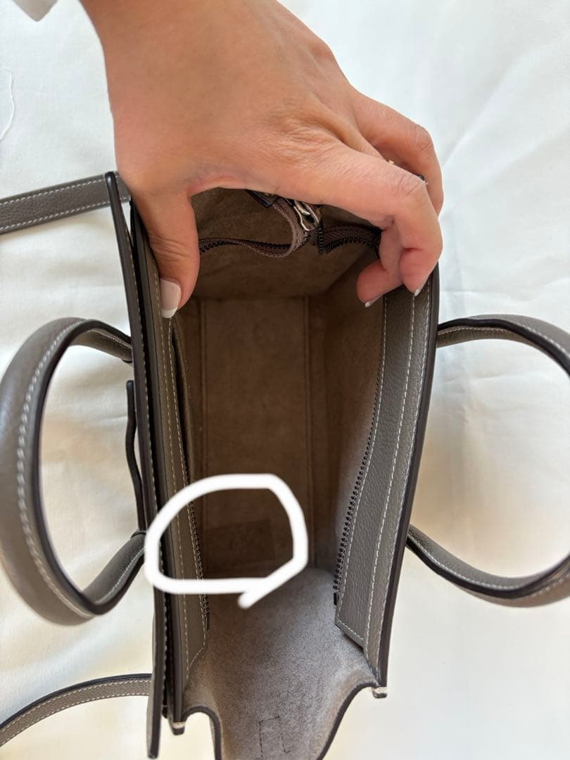 【35happy】美品 旧ロゴ セリーヌ ラゲージ ナノ スリバッグ 正規