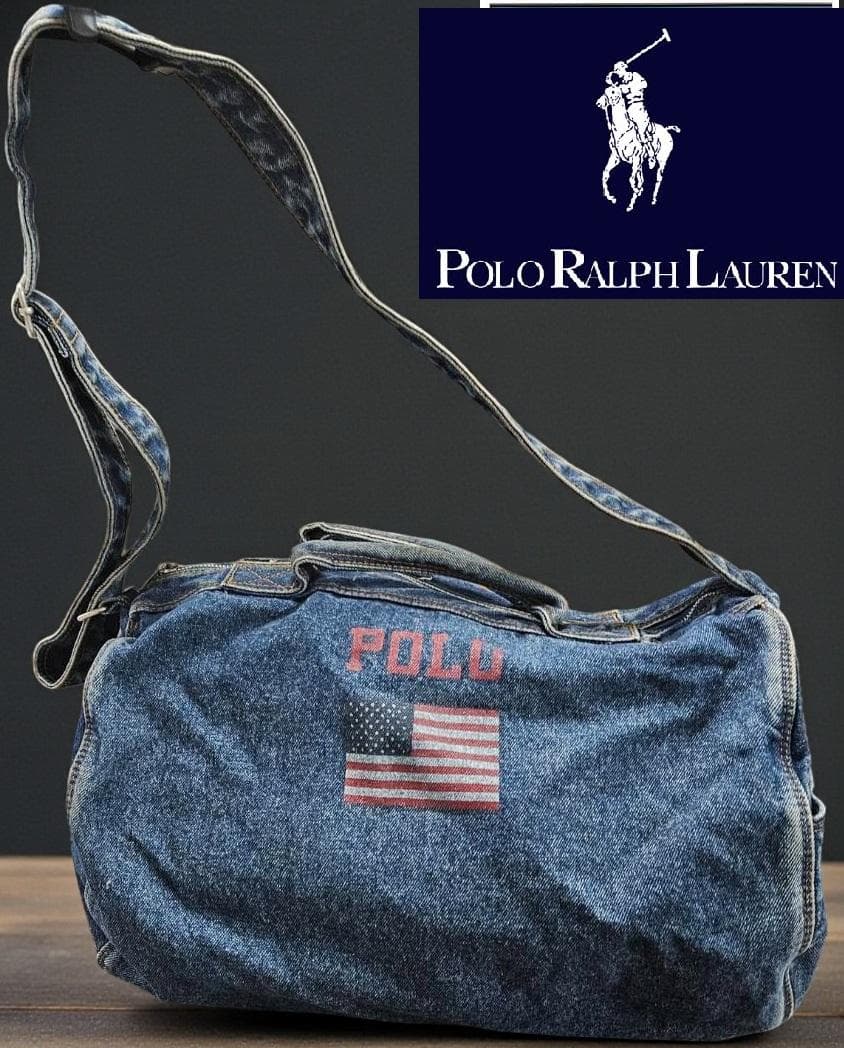 送料無料/美品　Polo Ralph Lauren デニムショルダーバッグ