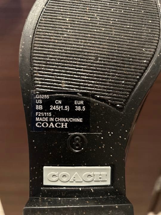 【美品】COACHレインブーツ24.5(38.5)