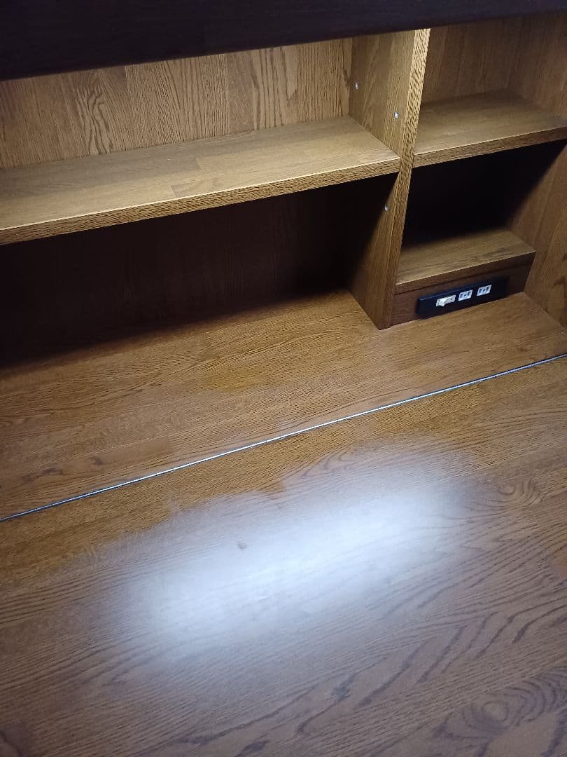 ライティングデスク 木目 ウォールナット調