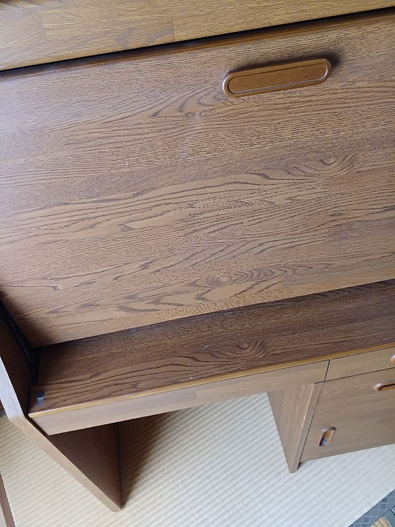 ライティングデスク 木目 ウォールナット調