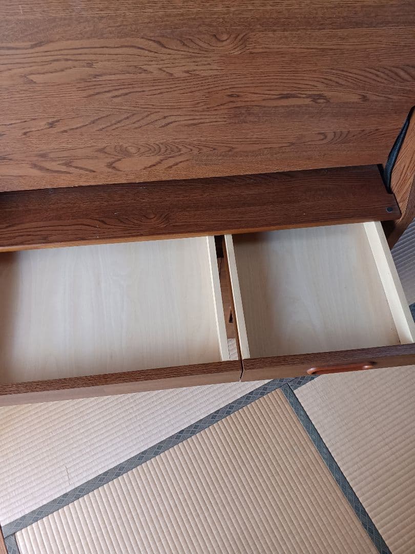 ライティングデスク 木目 ウォールナット調