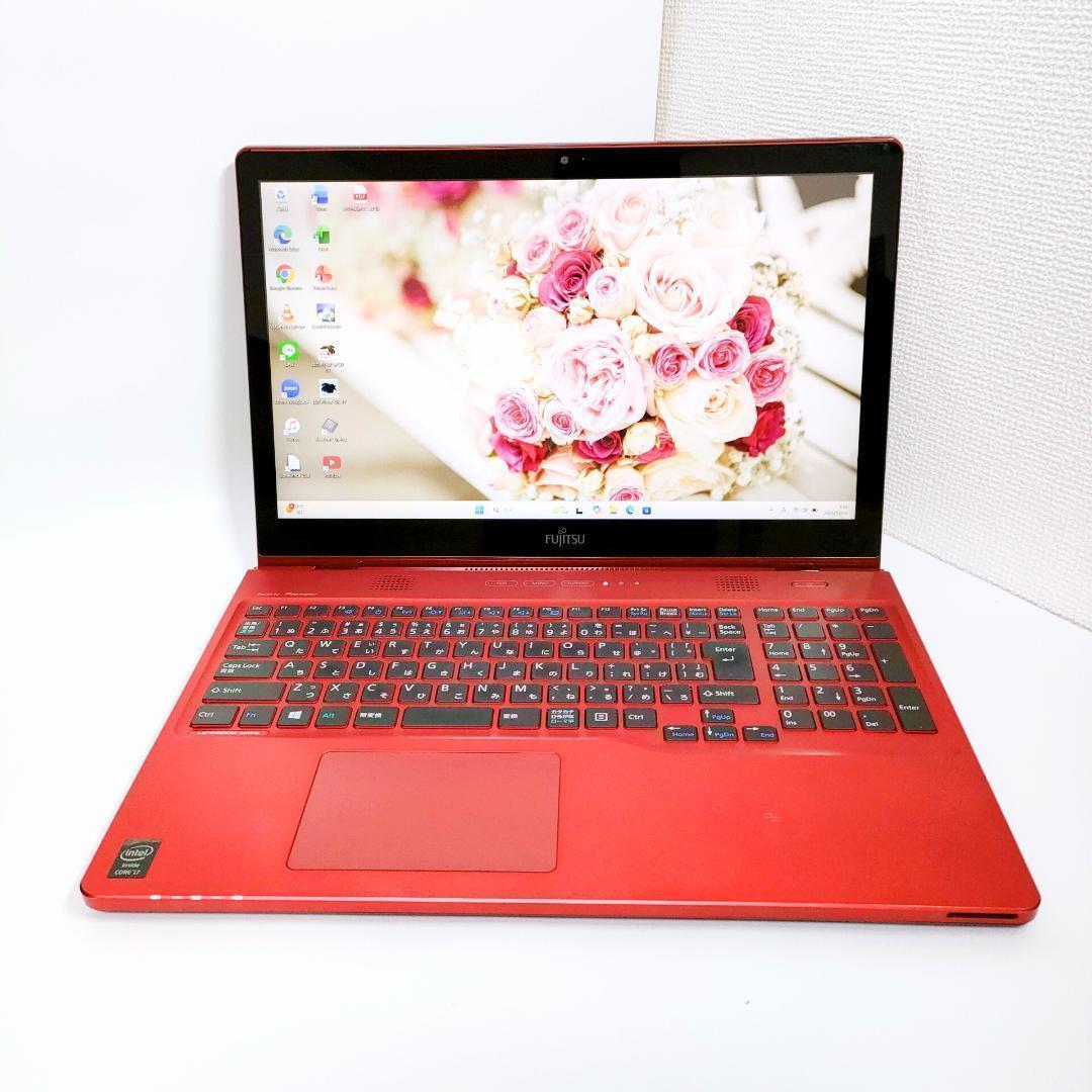 タッチパネル✨️Corei7/Win11/SSD/カメラ付き富士通ノートパソコン