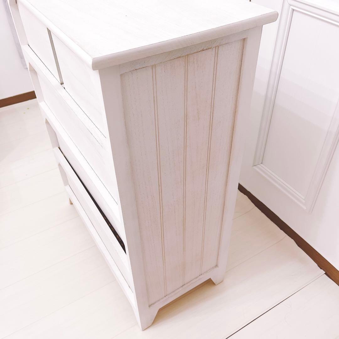 ニトリ ホワイトシャビーチェスト（幅60cm 4段）