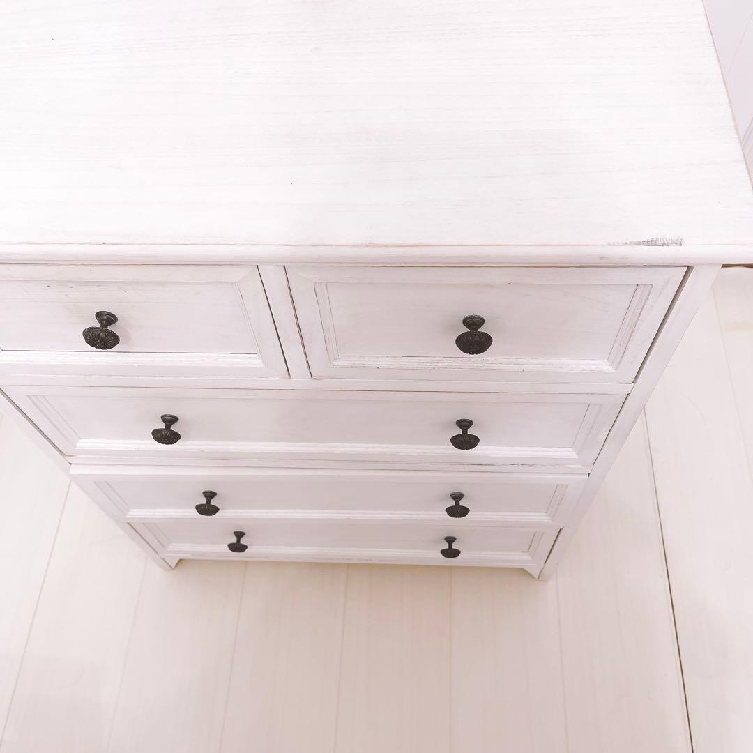 ニトリ ホワイトシャビーチェスト（幅60cm 4段）