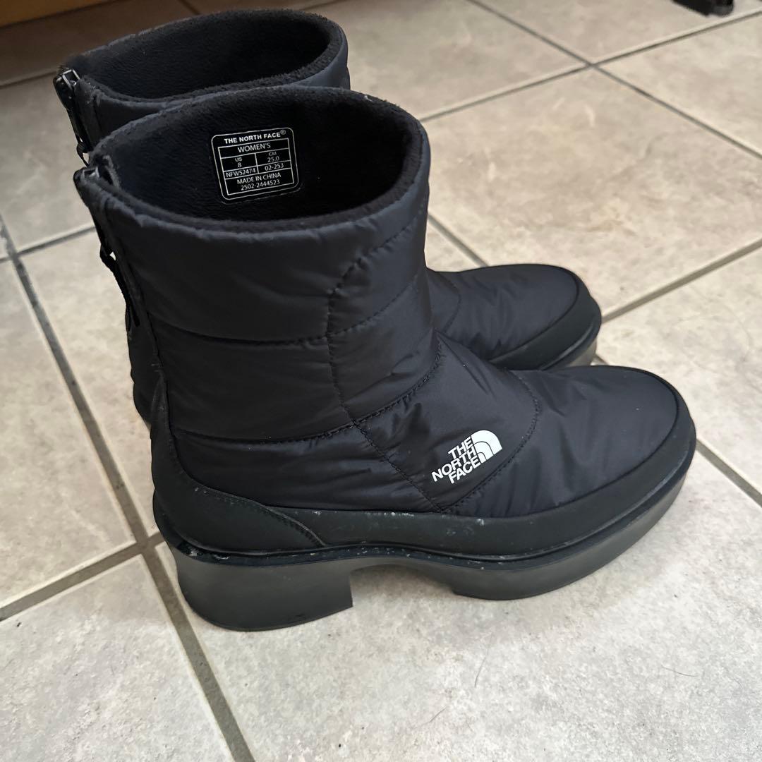 ノースフェイス　ブーツ　カルミア　ヌプシ　防水　ヒール　黒　25cm