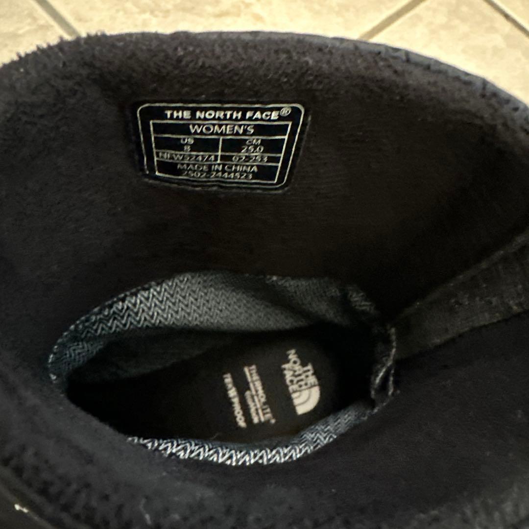 ノースフェイス　ブーツ　カルミア　ヌプシ　防水　ヒール　黒　25cm
