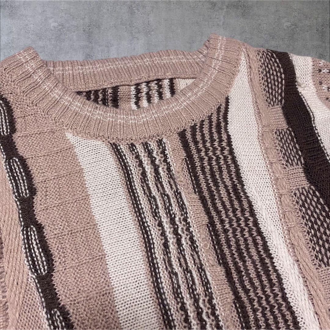 柄 短丈 ニット グランパ コーデ シティーボーイ c-boy style